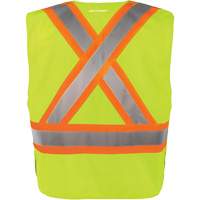 Gilet haute visibilit&eacute; &agrave; d&eacute;tachement rapide en 5 points, Orange haute visibilit&eacute;, Moyen/Petit, Polyester Equipex