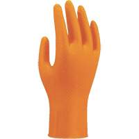 Gants jetables haute visibilit&eacute; 709HVO, 7/Petit, Nitrile, 8 mils, Sans poudre, Orange Equipex