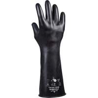 879 Acid-Resistant Gloves, Size Medium/8, 14" L, Butyl Rubber, 28-mil Equipex