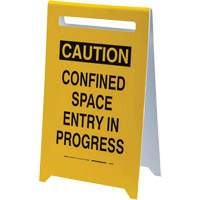 Panneau de sol “Caution Confined Space Entry In Progress”, Anglais Equipex