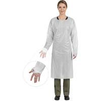 CoverMe Gown with Thumbholes, One Size, White, Polyethylene Equipex