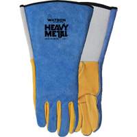 Gants de soudage Yellow Tail MIG/TIG, Cuir fleur de daim/Cuir de vache refendu, Taille Petit Equipex