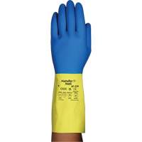 Alphatec&reg; 87-224 Chemical-Resistant Gloves, Size 10, 12.8" L, Neoprene/Rubber Latex, Cotton/Flock-Lined Inner Lining, 26.8-mil Equipex