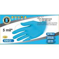 Gants jetables 34600, Petit, Nitrile, 5 mils, Sans poudre, Bleu Equipex