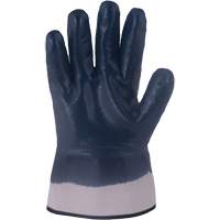 Gants bleu marine avec manchettes renforc&eacute;es &agrave; entoilage coll&eacute; Horizon, Moyen, R&ecirc;vetement Nitrile, Enveloppe en Jersey/Coton Equipex