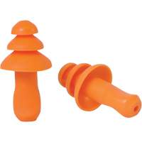 SEALTEC TipGrip Orange TPR Triple-Flange Reusable Earplugs, Uncorded, Bulk - Box, 26 dB dB NRR, One-Size Equipex