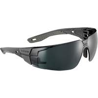 Lunettes de s&eacute;curit&eacute; RUSH+ 2.0 avec monture noire et grise, M/G, Lentille Gris/5,0, Antibu&eacute;e/Anti-&eacute;gratignures, ANSI Z87+ Equipex