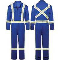 Avenger 9 oz FR Coveralls, Style 109, Men's, Royal Blue, Size 34 Equipex