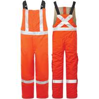 Avenger 9 oz High-Visibility Insulated Bib Pants, Style 525, Men's, X-Small, Orange Equipex