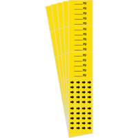 Marqueurs de tuyau PSI, Autocollant, 2-1/4" h x 2-3/4" la, Noir sur jaune Equipex