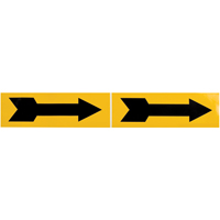 Marqueur de tuyau  Arrow, Autocollant, 2-1/4" h x 7" la, Noir sur jaune Equipex