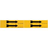 Marqueur de tuyau  Arrow, Autocollant, 1-1/8" h x 7" la, Noir sur jaune Equipex