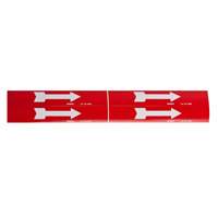Marqueur de tuyau  Arrow, Autocollant, 1-1/8" h x 7" la, Noir sur jaune Equipex