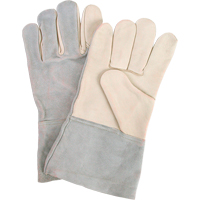 Standard-Duty Work Gloves, Large, Grain Cowhide Palm Equipex