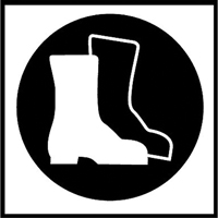 &eacute;tiquettes avec pictogramme Right to Know - Bottes, Vinyle, Feuille, 5/8" lo x 3/4" la Equipex