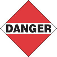 Plaque-&eacute;tiquette TMD danger chargement commun, Plastique Equipex