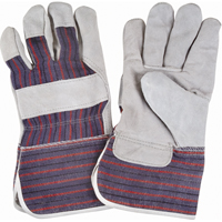 Rugged Fitters Gloves, Large, Split Cowhide Palm, Cotton Inner Lining Equipex