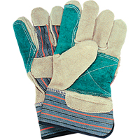 Double-Palm Fitters Gloves, Large, Split Cowhide Palm, Cotton Inner Lining Equipex