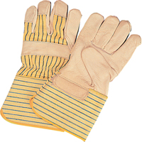 Standard-Duty Dry-Palm Fitters Gloves, Large, Grain Cowhide Palm, Cotton Inner Lining Equipex