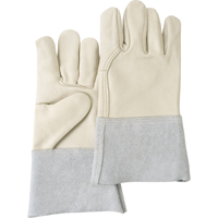 Standard-Duty Work Gloves, Large, Grain Cowhide Palm Equipex