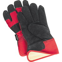Gants d'ajusteur doubl&eacute;s pour l'hiver &agrave; chaleur sup&eacute;rieure, Grand, Paume en Cuir de vache refendu, Doublure en Thinsulate Equipex