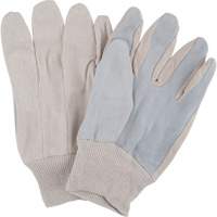 Gants de travail d'usage standard, Grand, Paume en Cuir de vache refendu Equipex
