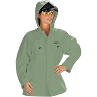 Hurricane Flame Retardant/Oil Resistant Rain Suits - Jacket, 4X-Large, Green Equipex