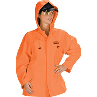 Hurricane Flame Retardant/Oil Resistant Rain Suits - Jacket, 4X-Large, High Visibility Orange Equipex