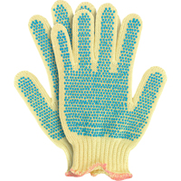 Gants en tricot avec pois, Taille Petit/7, Calibre 7, Rev&ecirc;tement PVC, Enveloppe en Kevlar, ANSI/ISEA 105 niveau 2 Equipex