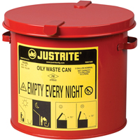 Contenants pour d&eacute;chets huileux, Homologu&eacute; FM/List&eacute; UL, 2 gal. US, Rouge Equipex