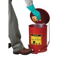 Oily Waste Cans, FM Approved/UL Listed, 14 US gal., Red Equipex