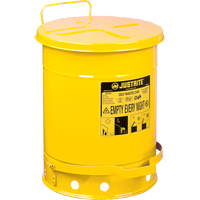 Contenants pour d&eacute;chets huileux, Homologu&eacute; FM/List&eacute; UL, 14 gal. US, Jaune Equipex
