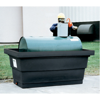 Poly-Tank&reg; Containment Unit 275 With Drain, 82.3" L x 45" W x 35.3" H, 275 US gal. Capacity Equipex