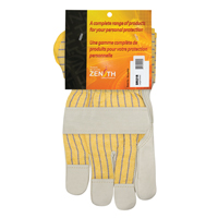 Gants d'ajusteur doubl&eacute;s pour l'hiver &agrave; paume renforc&eacute;e, Grand, Paume en Cuir fleur de vache, Doublure en Molleton de coton Equipex