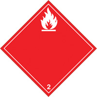 Flammable Gases TDG Placard, Adhesive Vinyl Equipex