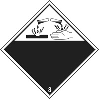 Plaque-&eacute;tiquette TMD mati&egrave;res corrisives, Plastique Equipex