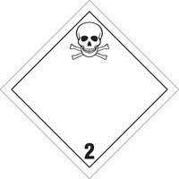 Plaque-&eacute;tiquette TMD gaz toxique, Plastique Equipex