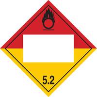 Plaque-&eacute;tiquette TMD peroxyde organique, Plastique Equipex