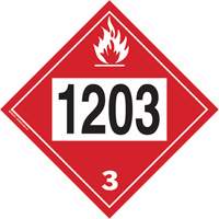 Plaque-&eacute;tiquette TMD 1203 pour liquide inflammable essence & essence-alcohol, Plastique Equipex