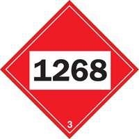 Plaque-&eacute;tiquette TMD 1268 pour distillats de p&eacute;trole, Plastique Equipex