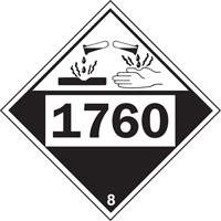 Plaque-&eacute;tiquette TMD 1760 pour mat&eacute;riaux corrosifs phosphate d'aluminium, Plastique Equipex