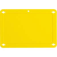 &eacute;tiquette vierge pour vanne, Plastique, 4-3/4" la x 3-1/4" h Equipex