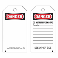 &eacute;tiquettes de s&eacute;curit&eacute; auto-plastifiantes, Polyester, 3" la x 5-3/4" h, Anglais Equipex