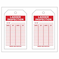 Inspection Record Tags, Polyester, 4" W x 7" H, English Equipex