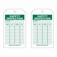 Safety Inspection Tags, Polyester, 4" W x 7" H, English Equipex