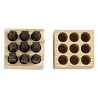 Number Steel Stamp Punch Set, # 4/6/3/2/1/8/9/7/5, 1/4" Equipex