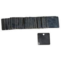 &eacute;tiquettes carr&eacute;es vierges pour vannes, Acier, 1-1/2" la x 1-1/2" h Equipex