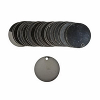 &eacute;tiquettes vierges inscriptibles pour vannes, Acier inoxydable, 1,5" dia. Equipex