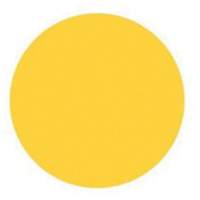 &eacute;tiquettes rondes inscriptibles, Cercle, 1,5" lo x 1,5" la, Jaune Equipex