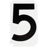 &eacute;tiquettes de lettres et chiffres gothiques individuels Quick-Align, 5, 4" h, Noir Equipex